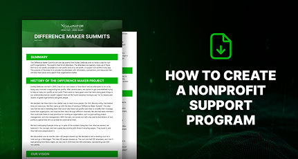 How to Create a Nonprofit Support Program